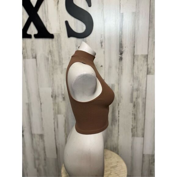 Zara Brown tank top blouse size XSmall - Picture 3 of 7